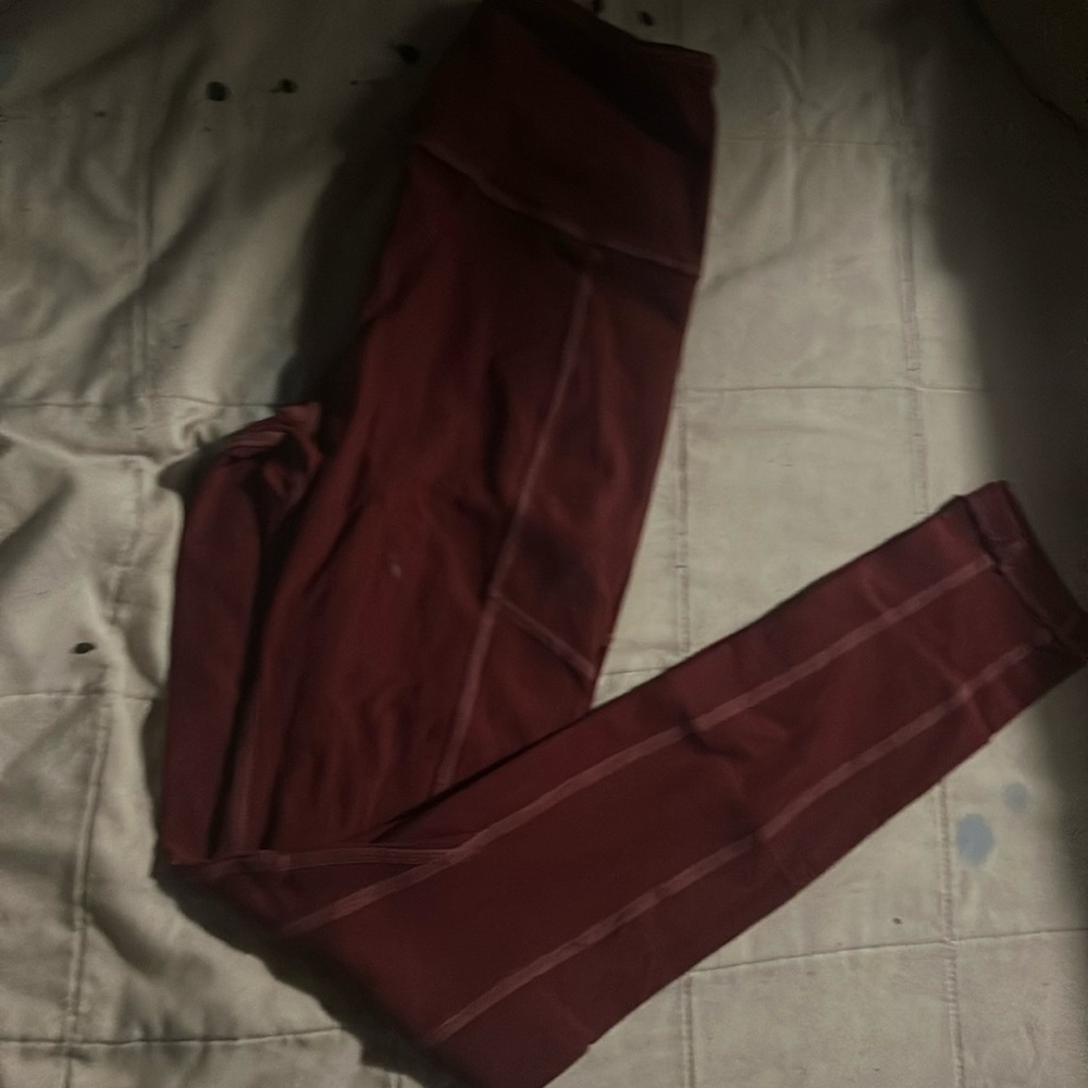 Burgundy Workout leggings
